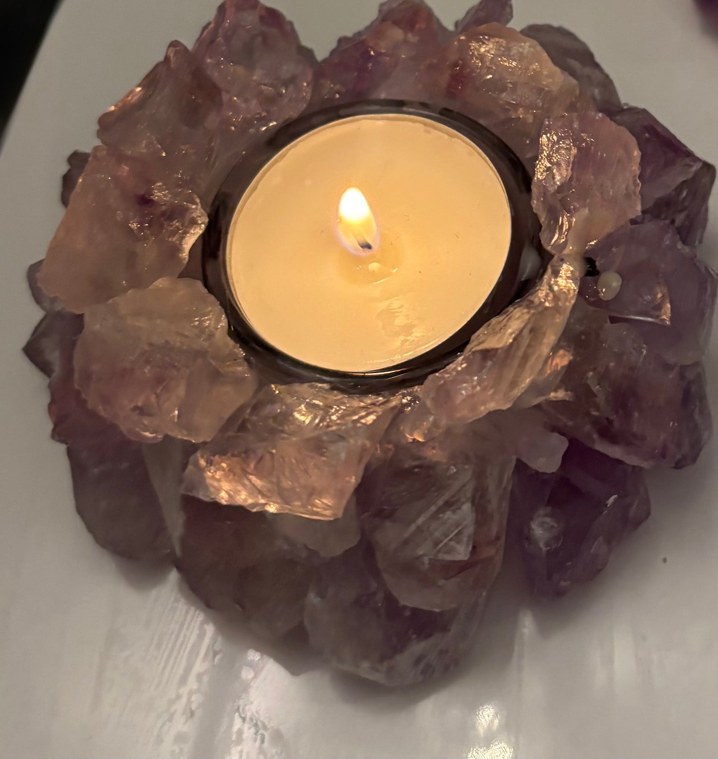 Amethyst Tea Light Holder